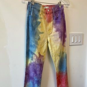 Tie dye Mother jeans